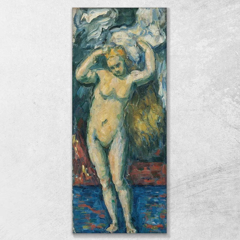 Baigneuse Debout S'Essuyant Les Cheveux Paul Cézanne