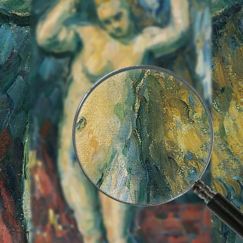 Baigneuse Debout S'Essuyant Les Cheveux Paul Cézanne