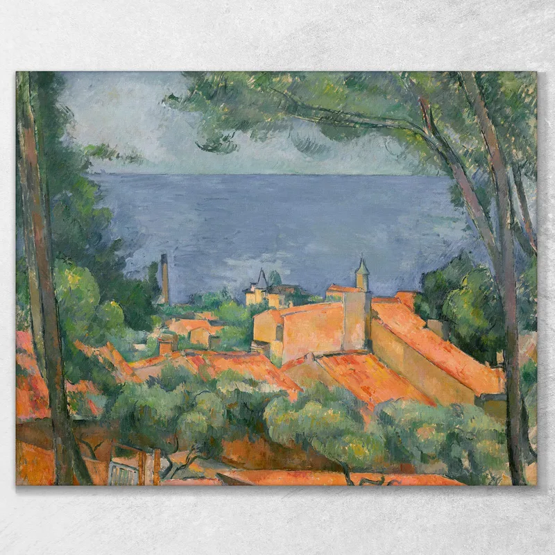 L’Estaque Mit Roten Dächern Paul Cézanne