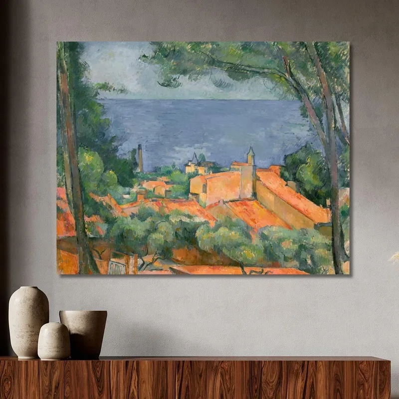 L’Estaque Mit Roten Dächern Paul Cézanne