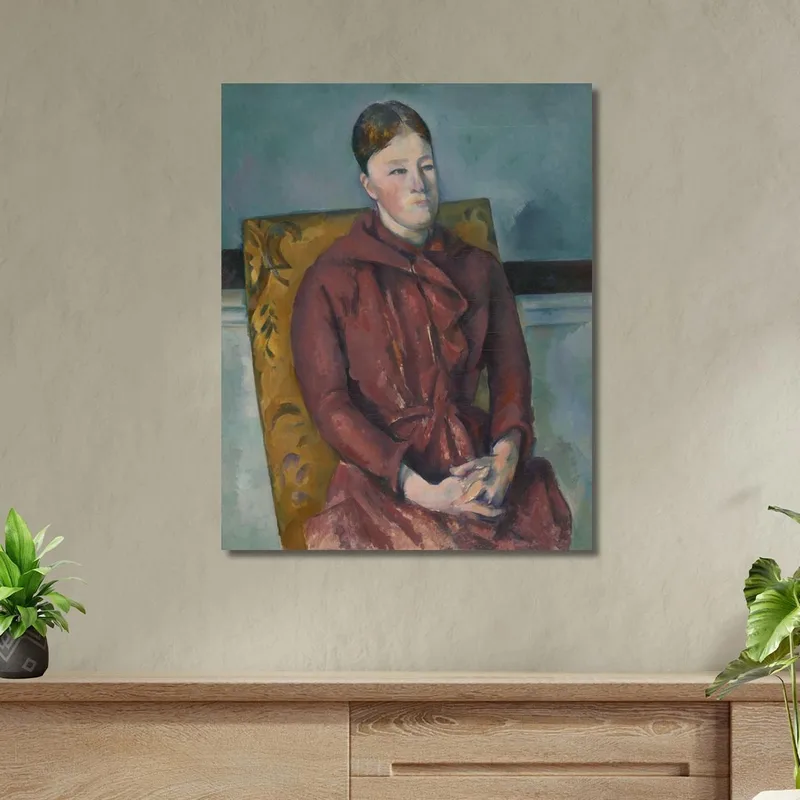 Madame Cézanne Su Una Sedia Gialla Paul Cézanne