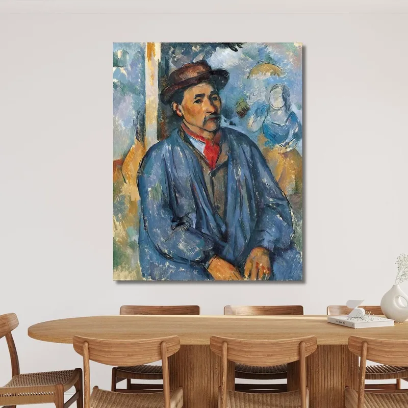 Man In A Blue Smock Paul Cézanne