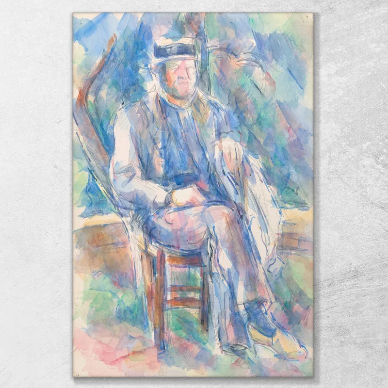 Mann Mit Strohhut Paul Cézanne