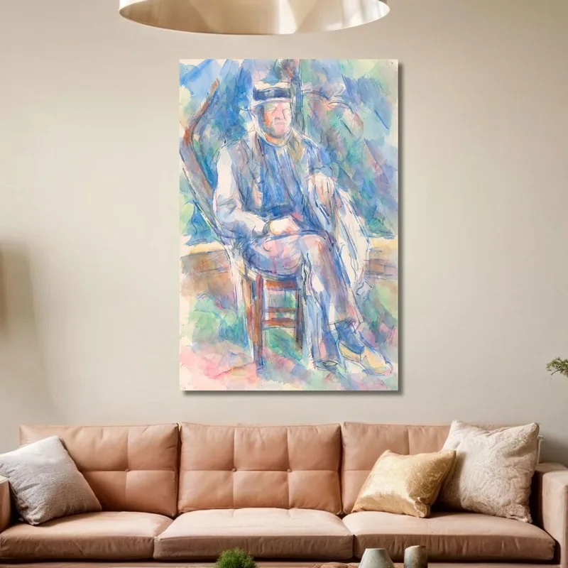 Mann Mit Strohhut Paul Cézanne