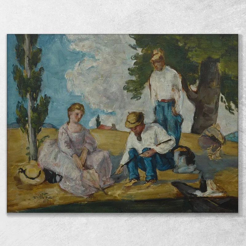 Picnic En La Orilla Del Río Paul Cézanne