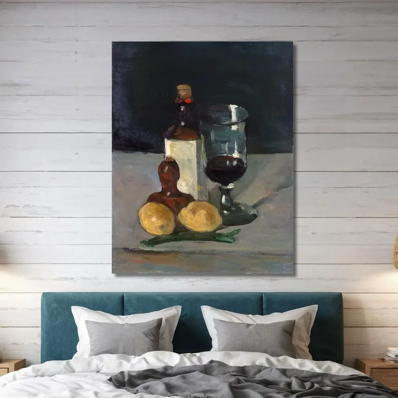 Naturaleza Muerta Con Botella De Cristal Y Limones Paul Cézanne