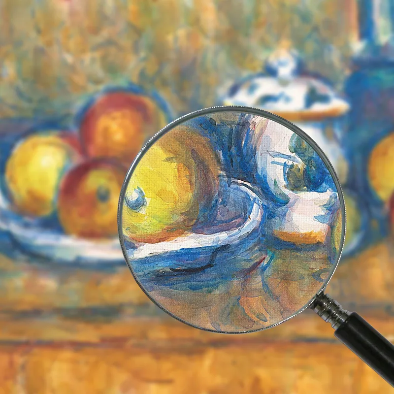 Stillleben Mit Blauer Flasche Zuckerdose Und Äpfeln Paul Cézanne