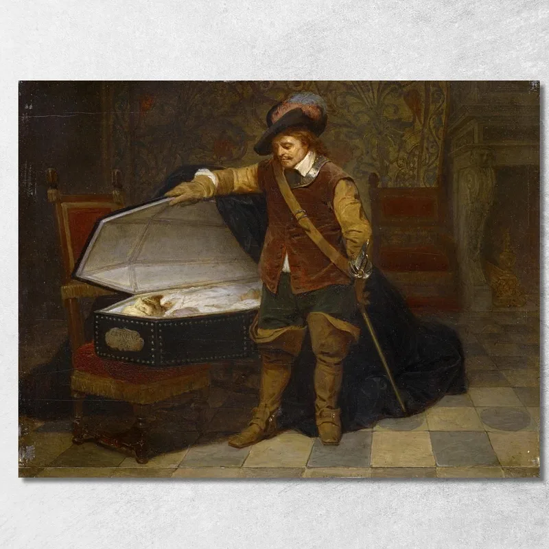 Cromwell Y Carlos I Paul Delaroche cuadro en lienzo