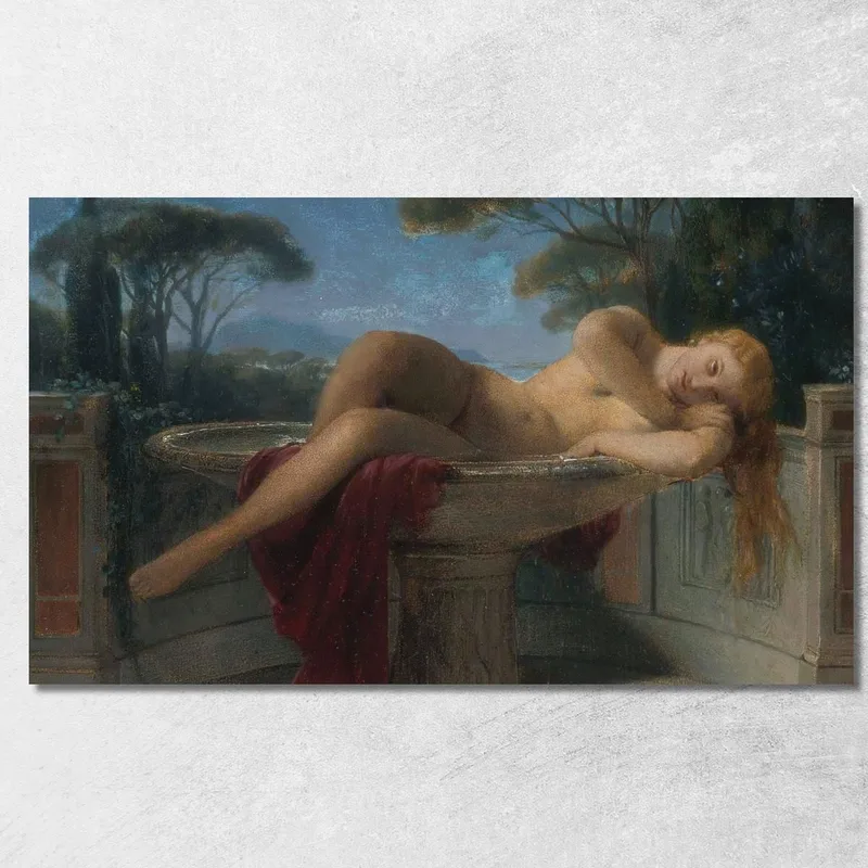 Chica Joven En Un Lavabo Paul Delaroche cuadro en lienzo