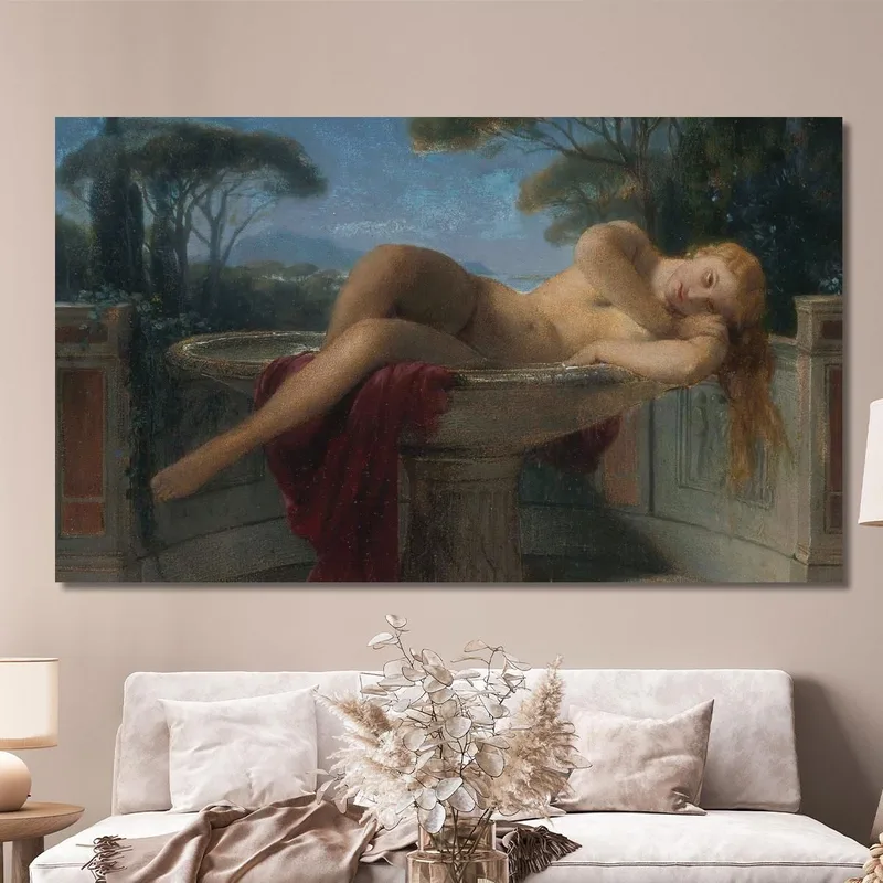 Ragazza Giovane In Un Bacino Paul Delaroche