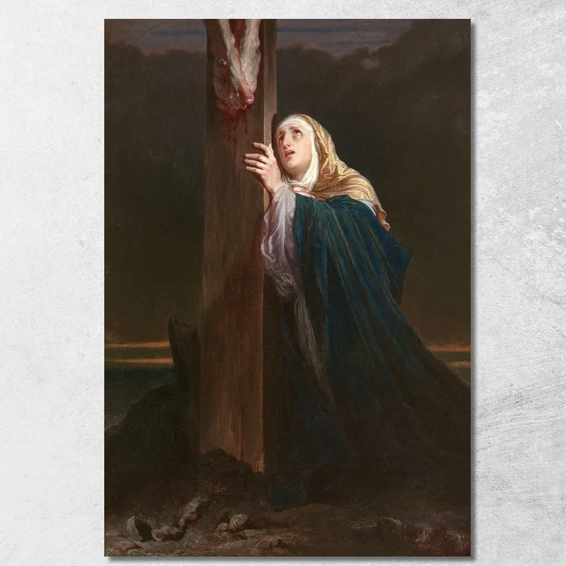 La Virgen Al Pie De La Cruz Paul Delaroche cuadro en lienzo