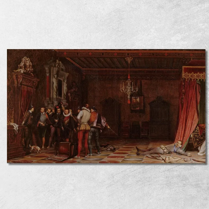El Asesinato Del Duque De Guisa En El Castillo De Blois Paul Delaroche cuadro en lienzo