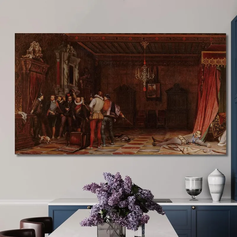 L'Assassinio Del Duca Di Guisa Al Castello Di Blois Paul Delaroche