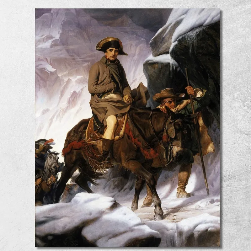 Napoleón Cruzando Los Alpes Paul Delaroche cuadro en lienzo