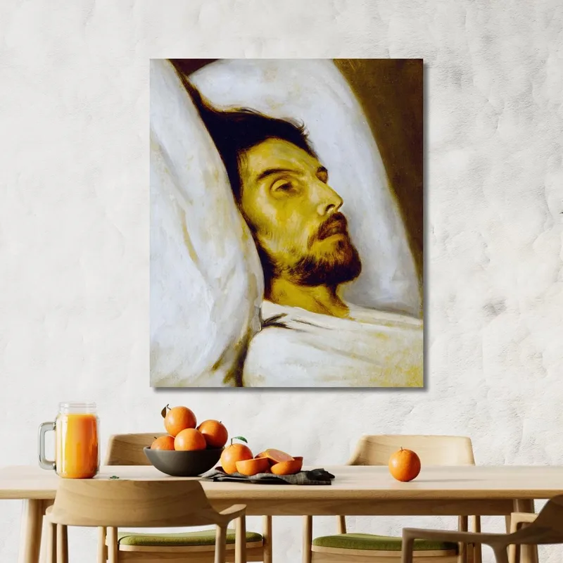 Ritratto Di Un Uomo Sul Letto Di Morte Già Detto Armand Carrel Paul Delaroche