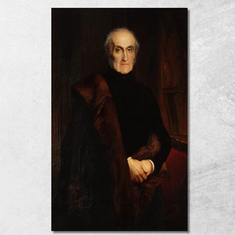 Retrato De Adán Jerzy Czartoryski Paul Delaroche cuadro en lienzo