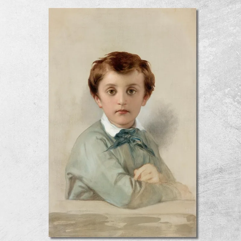 Retrato De Philippe-Grégoire Delaroche, El Hijo Menor Del Artista Paul Delaroche cuadro en lienzo