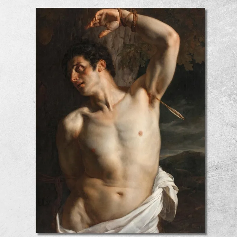 San Sebastián Paul Delaroche cuadro en lienzo