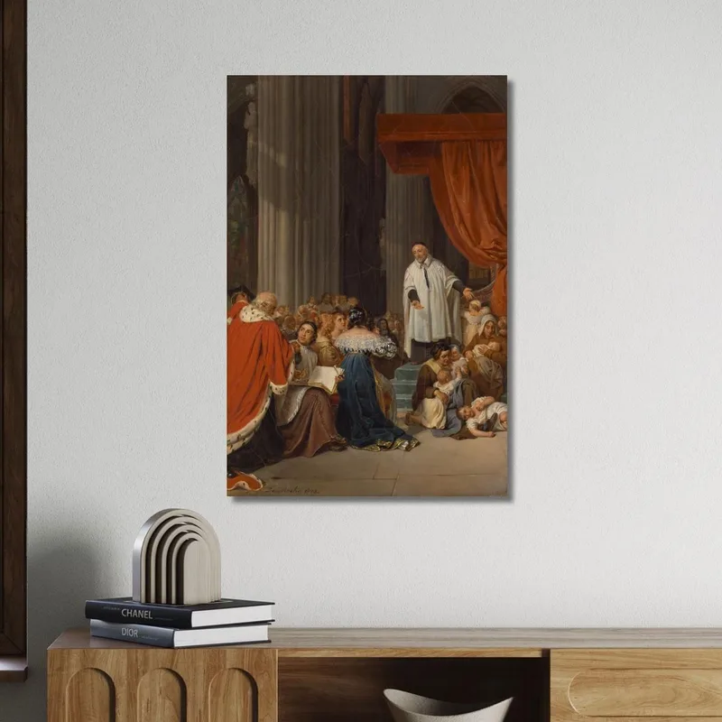 San Vincenzo De' Paoli Predica Alla Corte Di Luigi Xiii A Favore Dei Bambini Abbandonati Paul Delaroche