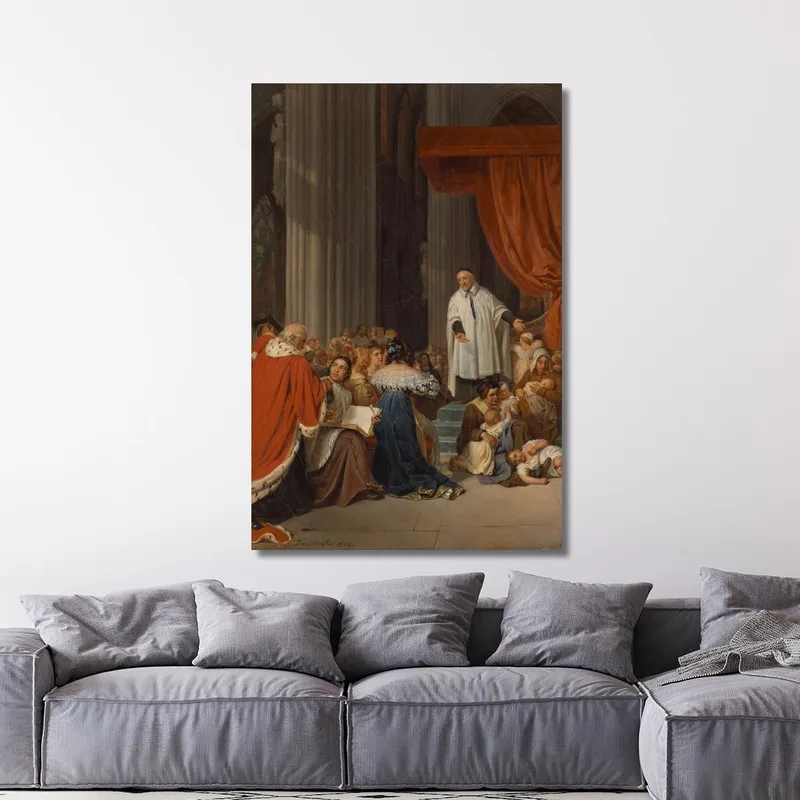 San Vincenzo De' Paoli Predica Alla Corte Di Luigi Xiii A Favore Dei Bambini Abbandonati Paul Delaroche