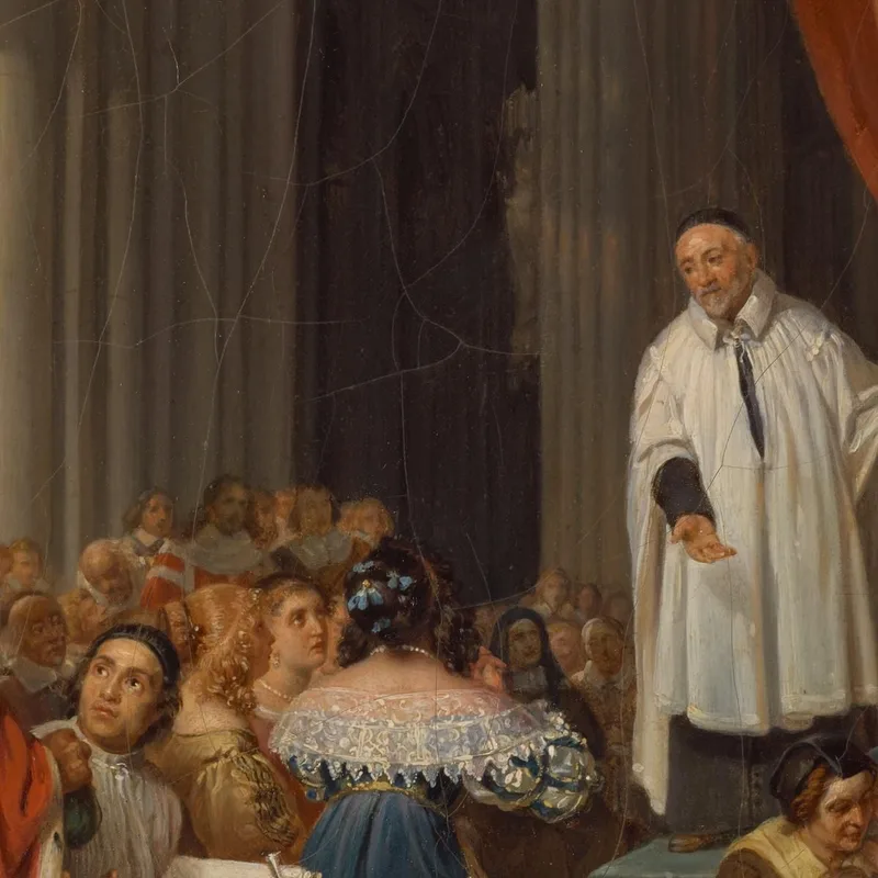 San Vincenzo De' Paoli Predica Alla Corte Di Luigi Xiii A Favore Dei Bambini Abbandonati Paul Delaroche