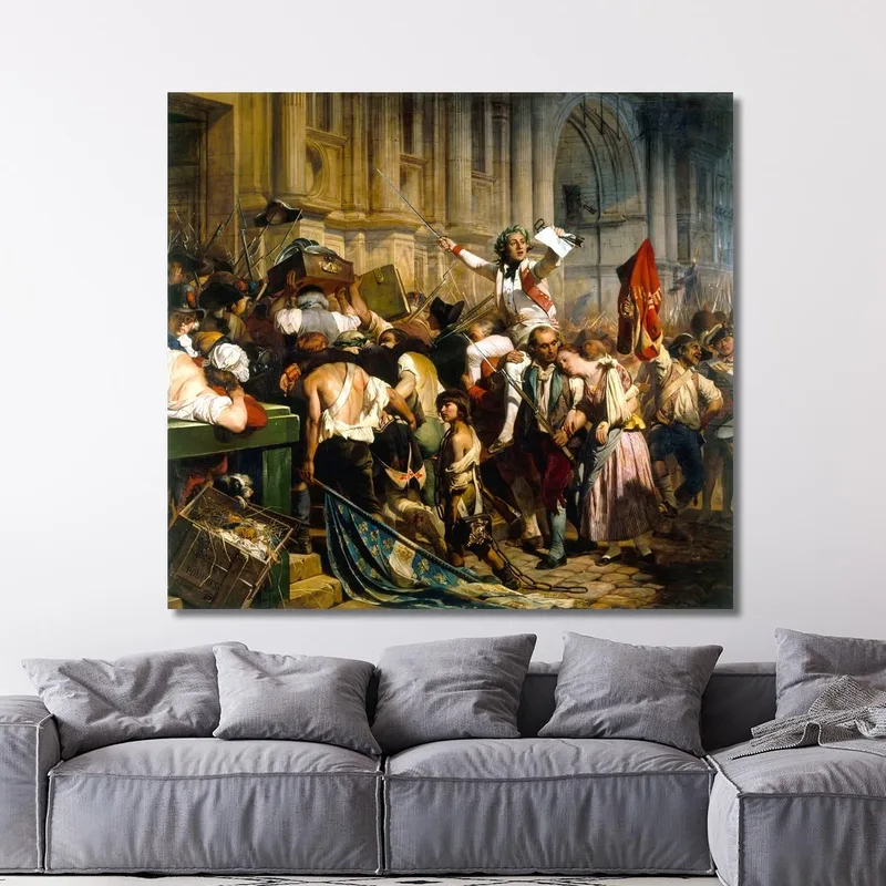 I Vincitori Della Bastiglia Davanti All'Hôtel De Ville Paul Delaroche