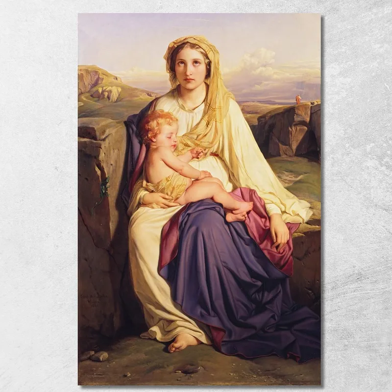 La Virgen Y El Niño Paul Delaroche cuadro en lienzo