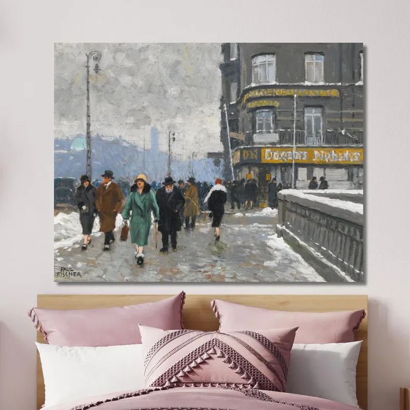 Una Calle De Invierno Paul Fischer