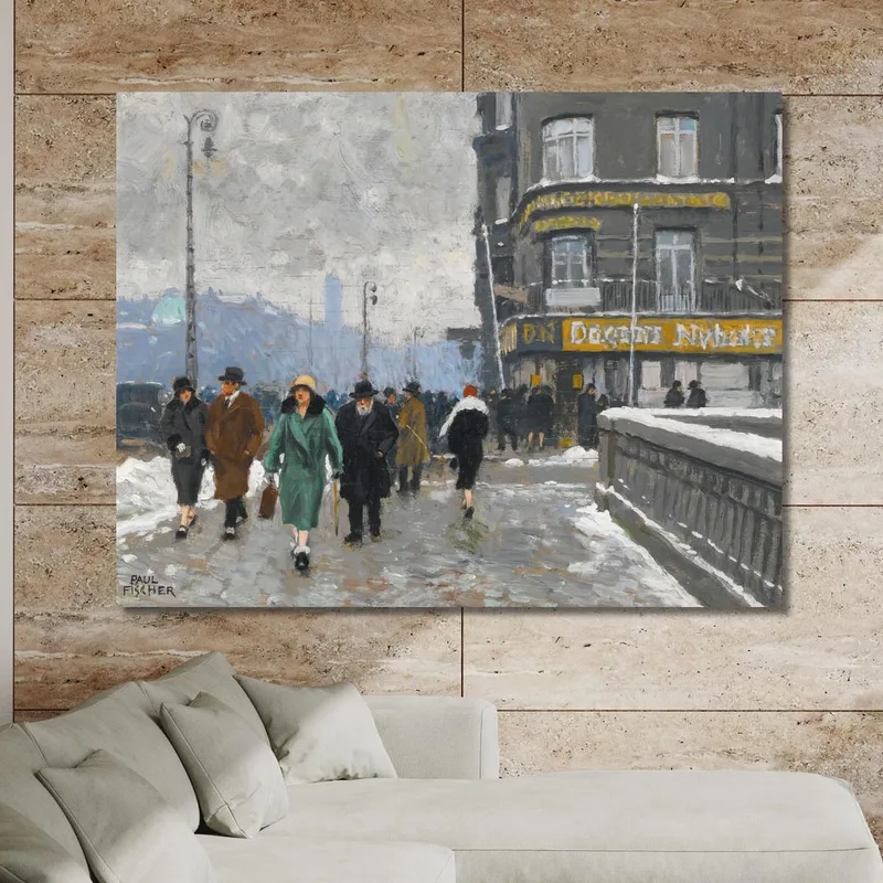 Una Calle De Invierno Paul Fischer