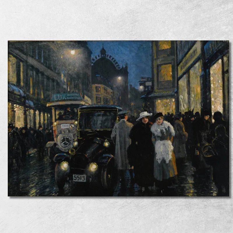 Ein Abendspaziergang Auf Dem Boulevard Paul Fischer drucken auf leinwand