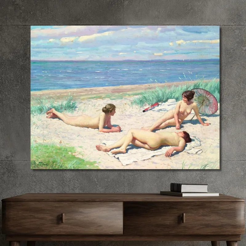Chicas En La Playa Paul Fischer