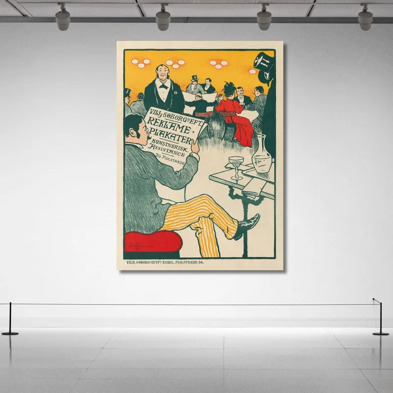 Cartel Para Exposición De Carteles Artísticos De Wilhelm Söborg Paul Fischer