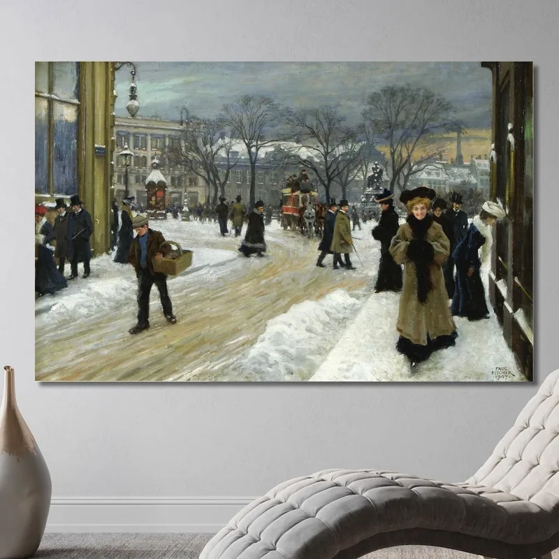 Día De Invierno En Kongens Nytorv Paul Fischer