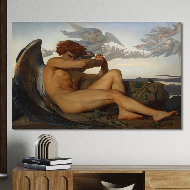Angelo Della Caduta Alexandre Cabanel quadro stampa su tela