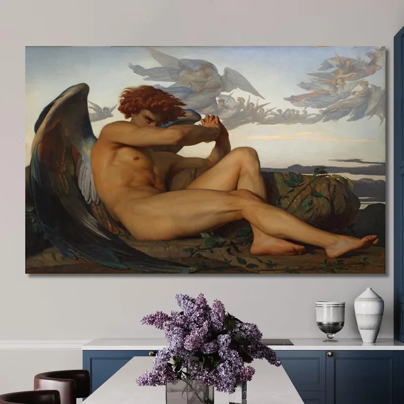 Angelo Della Caduta Alexandre Cabanel quadro stampa su tela