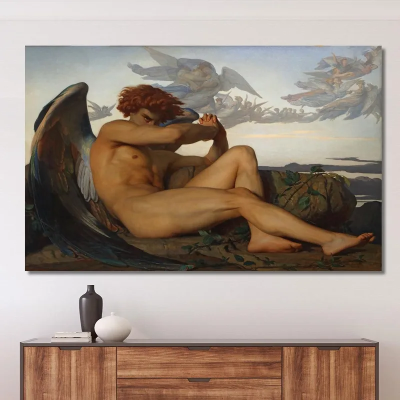 Angelo Della Caduta Alexandre Cabanel quadro stampa su tela