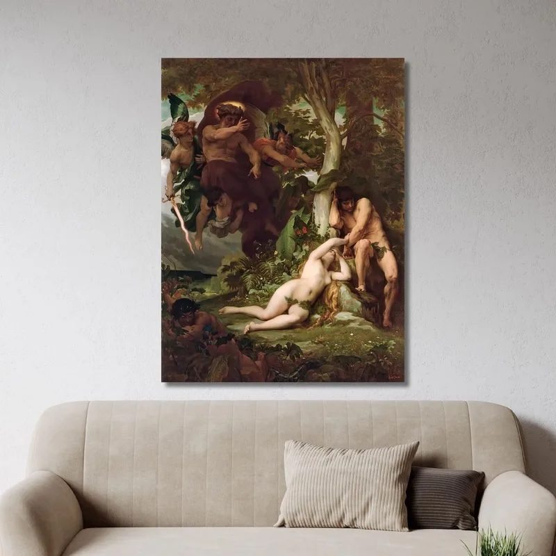 La Cacciata Di Adamo Ed Eva Dal Giardino Del Paradiso Alexandre Cabanel quadro stampa su tela