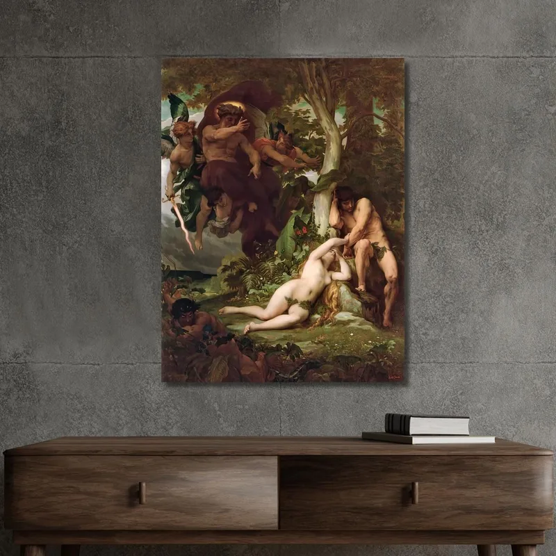 La Cacciata Di Adamo Ed Eva Dal Giardino Del Paradiso Alexandre Cabanel quadro stampa su tela