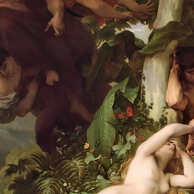 La Cacciata Di Adamo Ed Eva Dal Giardino Del Paradiso Alexandre Cabanel quadro stampa su tela