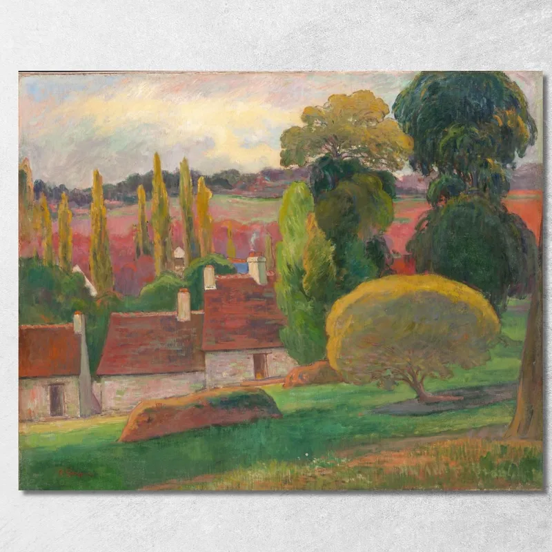 Une Ferme En Bretagne Paul Gauguin tableau impression sur toile