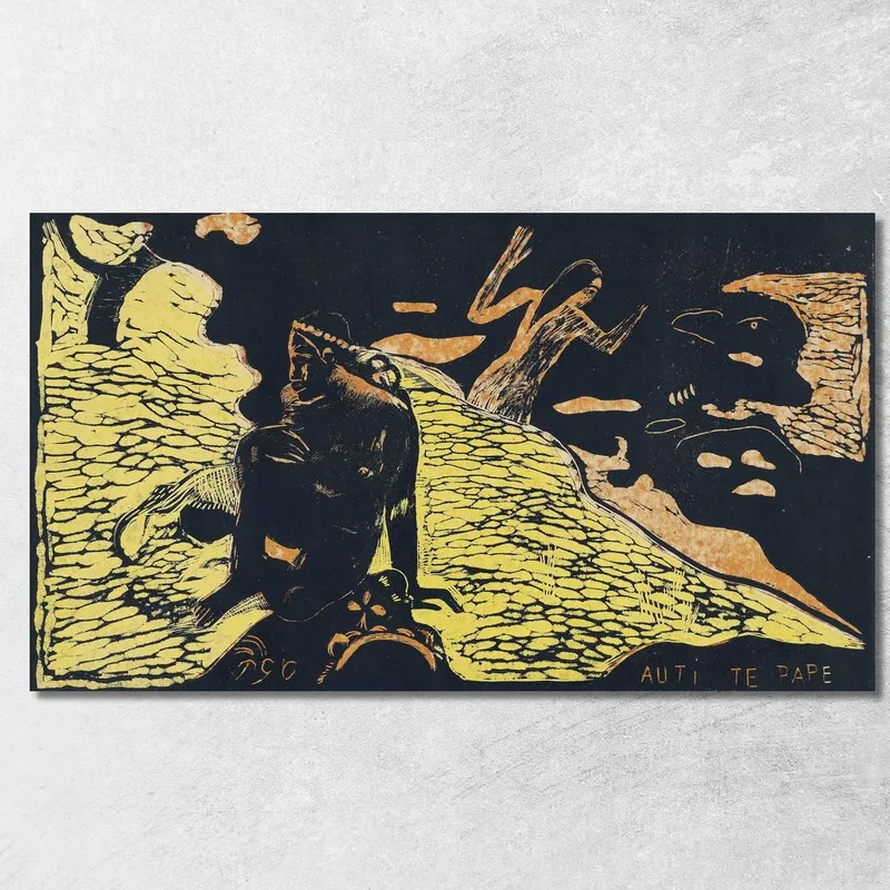 Auti Te Pape Femmes À La Rivière Paul Gauguin tableau impression sur toile