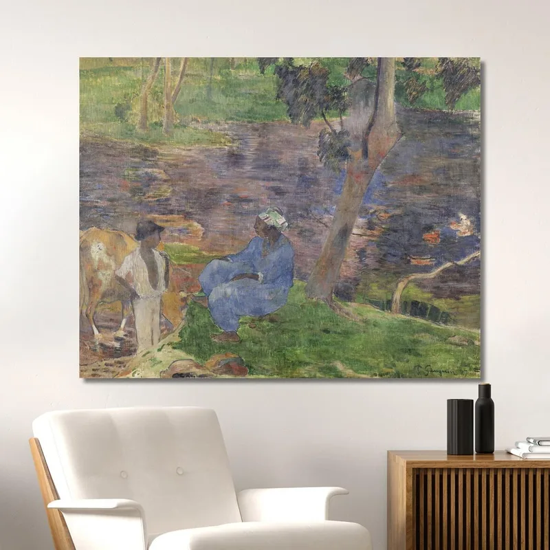 A Orillas Del Río En Martinica Paul Gauguin