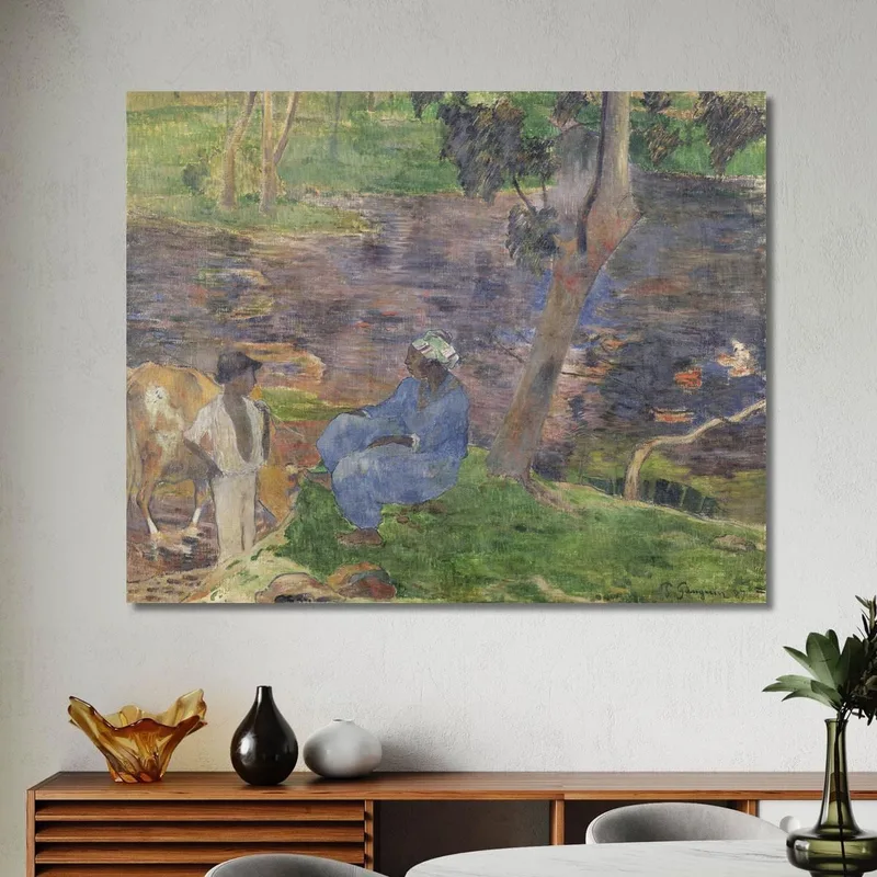 A Orillas Del Río En Martinica Paul Gauguin