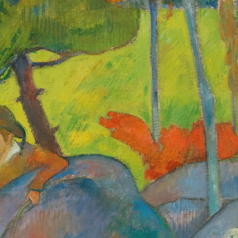 Pequeño Bretón Con L--Ganso Paul Gauguin