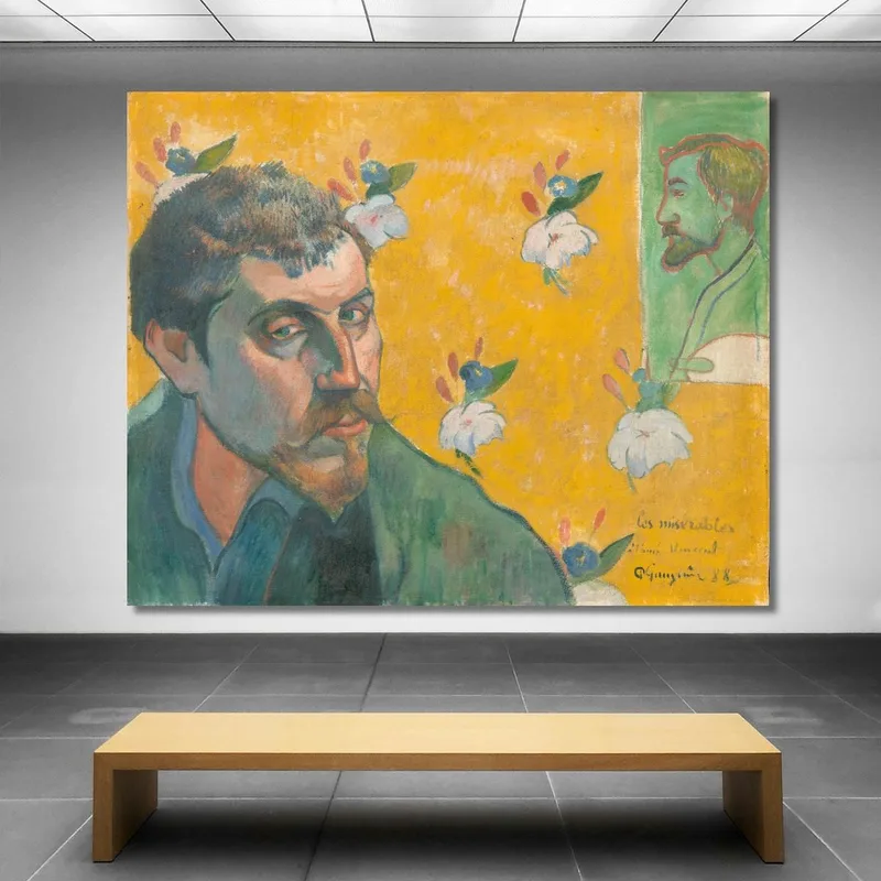 Autorretrato Con Retrato De Bernard Los Miserables Paul Gauguin