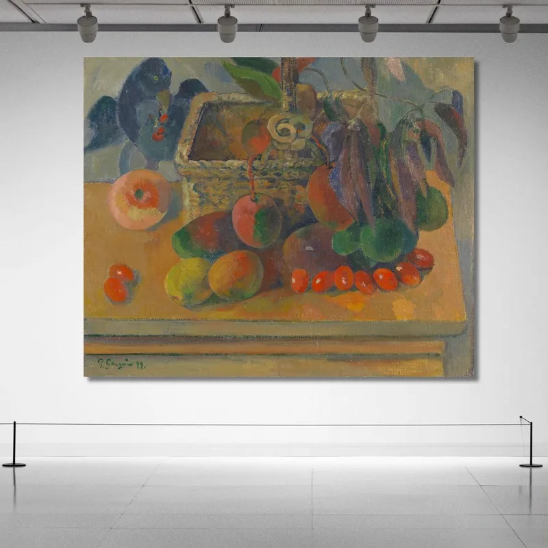 Natura Morta Con Cesto E Frutta Paul Gauguin