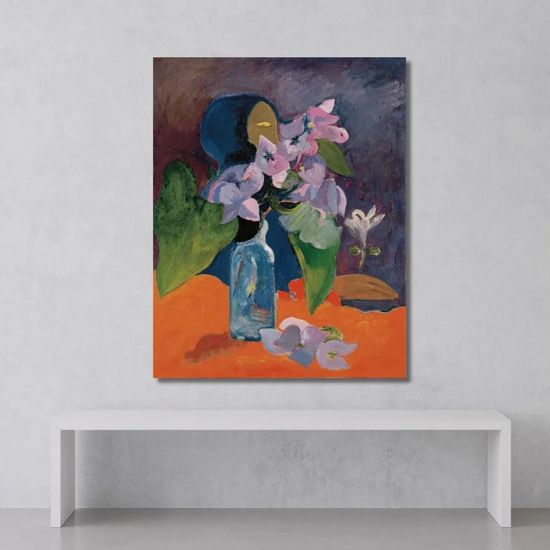 Still Life With Flowers And Idol Paul Gauguin