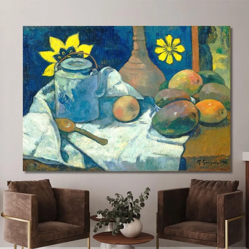 Nature Morte À La Théière Et Aux Fruits Paul Gauguin