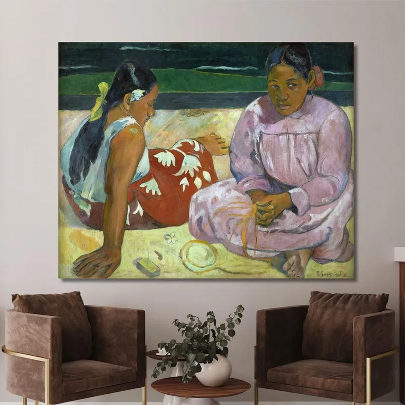 Mujeres Tahitianas En La Playa Paul Gauguin