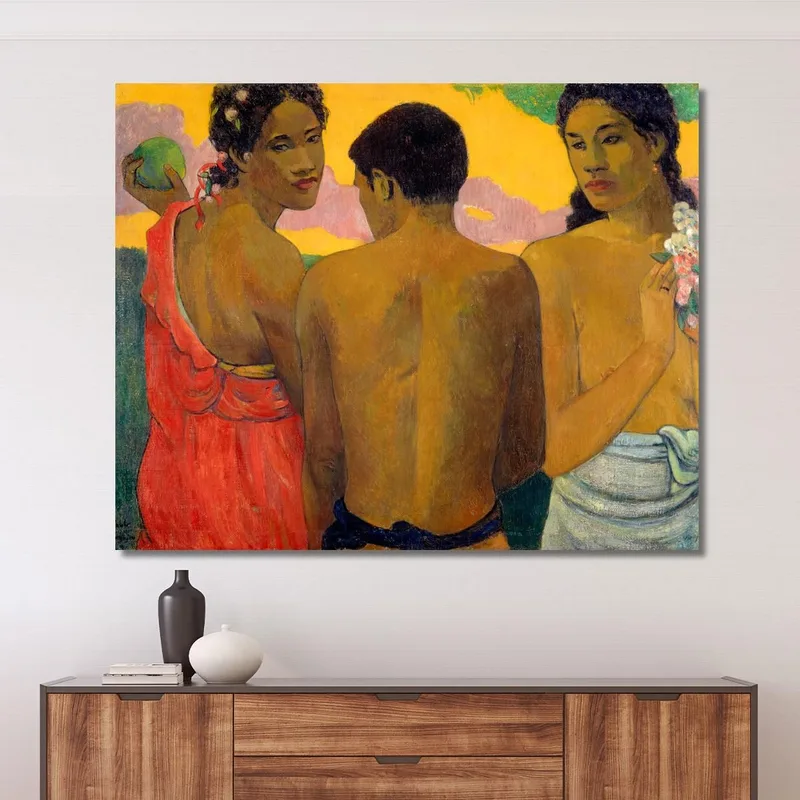 Three Tahitians Paul Gauguin